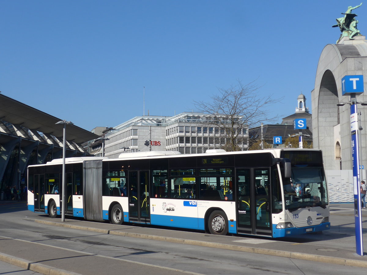 (203'280) - VBL Luzern - Nr. 153/LU 15'053 - Mercedes am 30. M�rz 2019 beim Bahnhof Luzern