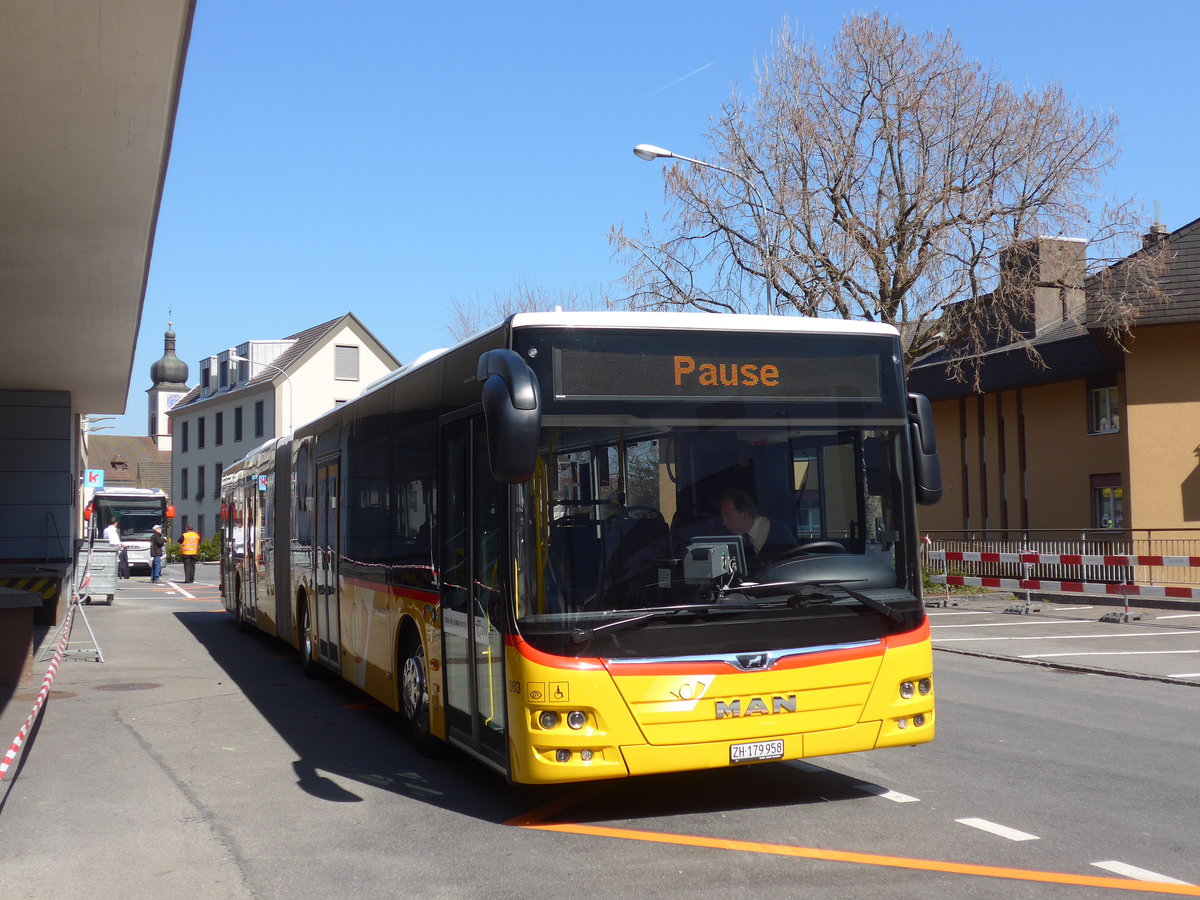 (203'324) - PostAuto Z�rich - Nr. 363/ZH 179'958 - MAN am 30. M�rz 2019 beim Bahnhof Hergiswil