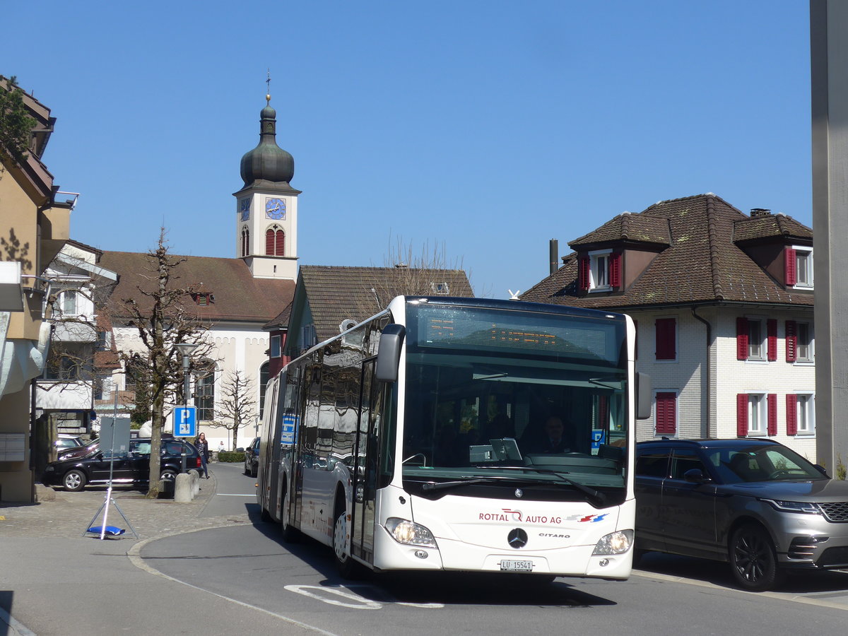 (203'328) - ARAG Ruswil - Nr. 39/LU 15'541 - Mercedes am 30. M�rz 2019 beim Bahnhof Hergiswil