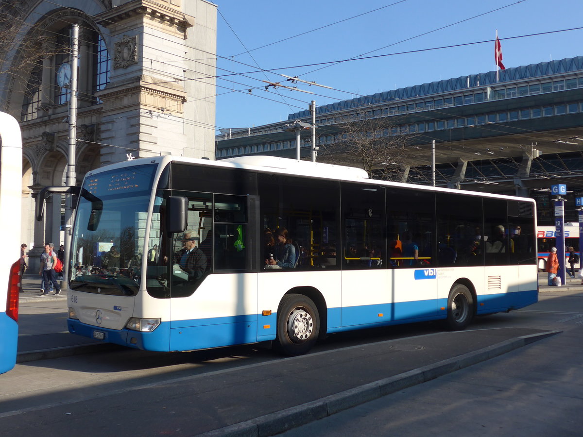(203'399) - VBL Luzern - Nr. 618/LU 57'557 - Mercedes (ex Steiner, Messen) am 30. M�rz 2019 beim Bahnhof Luzern
