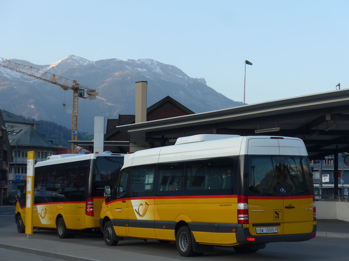 (203'422) - PostAuto Zentralschweiz - Nr. 15/OW 10'005 - Mercedes (ex Dillier, Sarnen Nr. 15) am 30. M�rz 2019 beim Bahnhof Sarnen