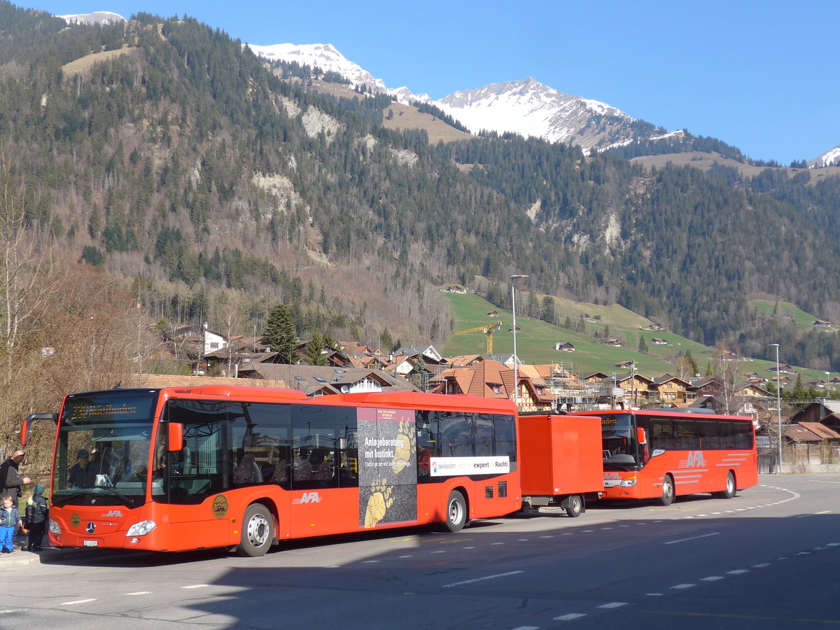 (203'424) - AFA Adelboden - Nr. 28/BE 43'089 - Mercedes am 31. M�rz 2019 beim Bahnhof Frutigen