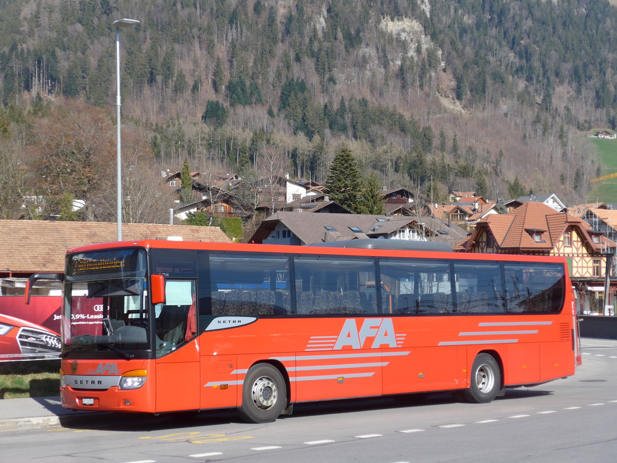 (203'425) - AFA Adelboden - Nr. 24/BE 26'701 - Setra am 31. M�rz 2019 beim Bahnhof Frutigen