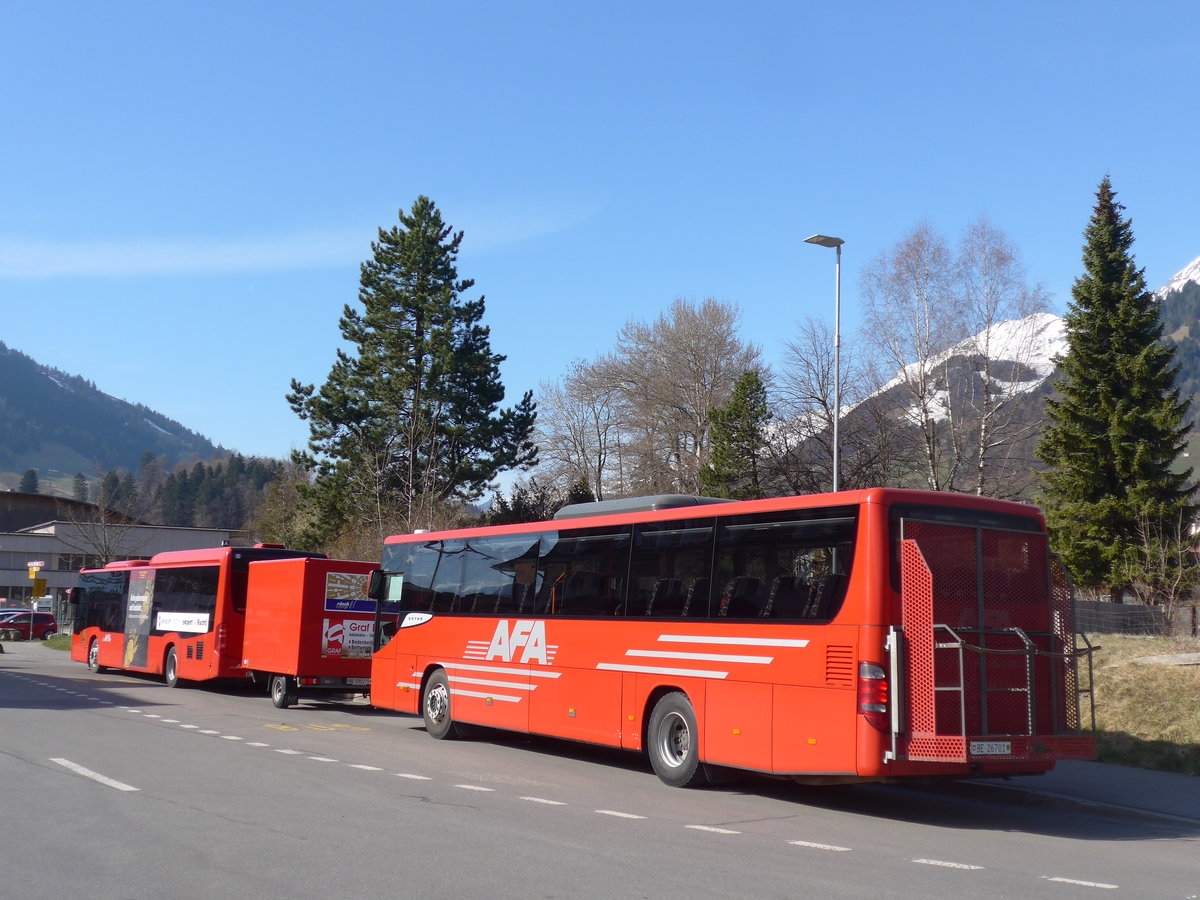 (203'426) - AFA Adelboden - Nr. 24/BE 26'701 - Setra am 31. M�rz 2019 beim Bahnhof Frutigen