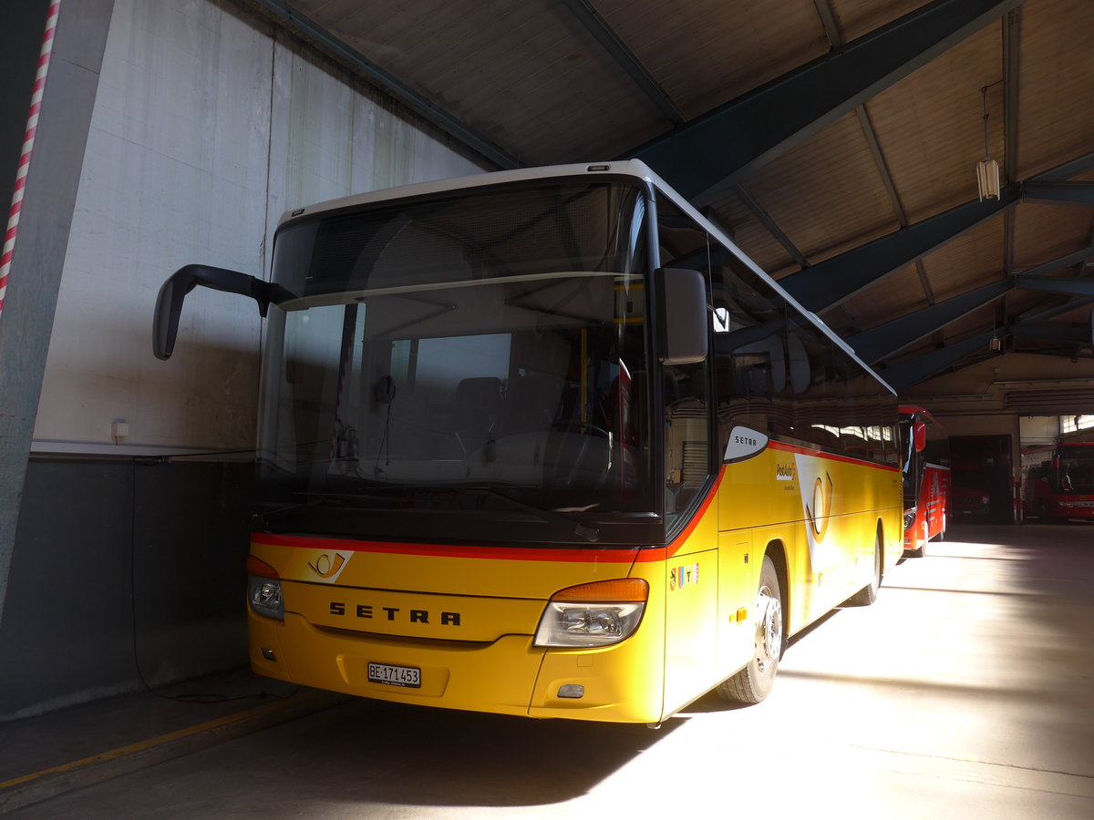 (203'434) - PostAuto Bern - BE 171'453 - Setra (ex AVG Meiringen Nr. 73) am 31. M�rz 2019 in Adelboden, Busstation (Einsatz AFA)