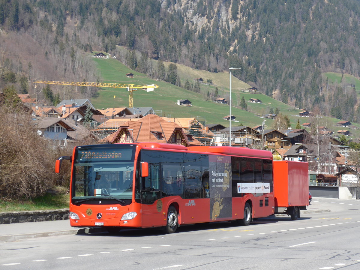 (203'438) - AFA Adelboden - Nr. 28/BE 43'089 - Mercedes am 31. M�rz 2019 beim Bahnhof Frutigen