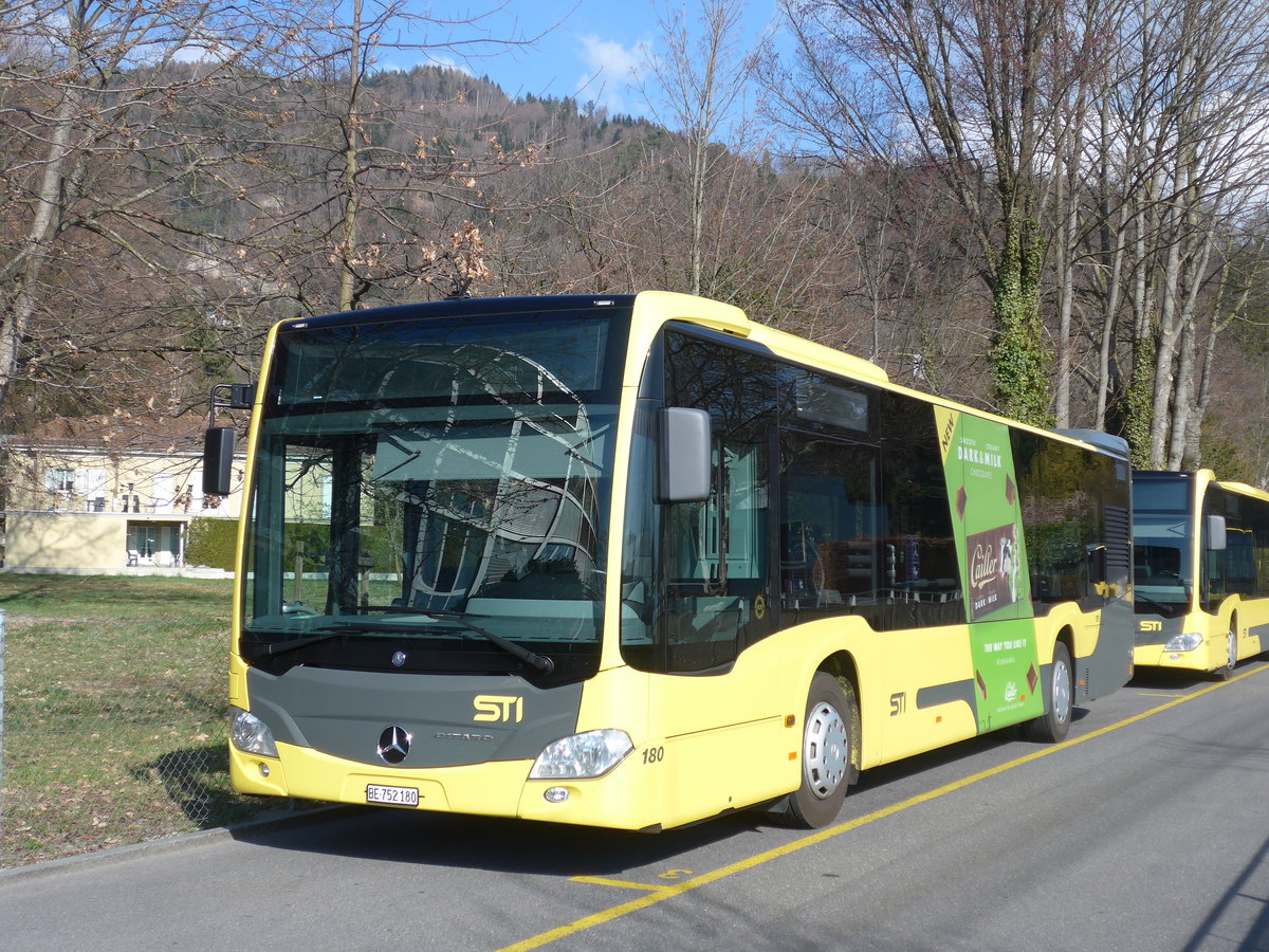 (203'446) - STI Thun - Nr. 180/BE 752'180 - Mercedes am 31. M�rz 2019 bei der Schiffl�ndte Thun
