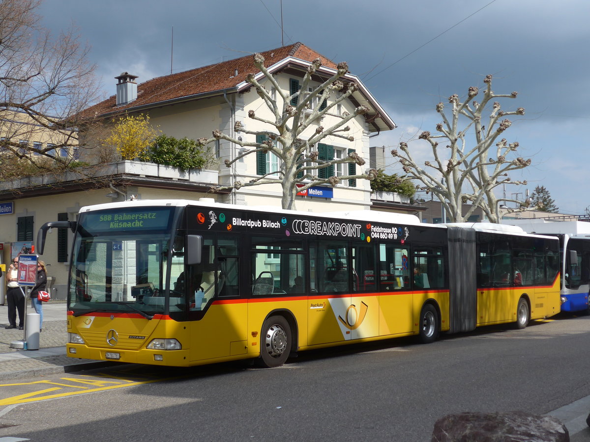 (203'541) - PostAuto Z�rich - Nr. 194/ZH 780'781 - Mercedes (ex Nr. 27) am 7. April 2019 beim Bahnhof Meilen