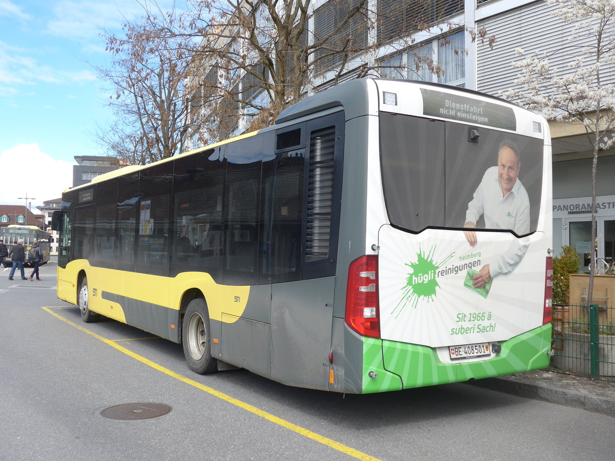 (203'551) - STI Thun - Nr. 501/BE 408'501 - Mercedes am 8. April 2019 bei der Schiffl�ndte Thun