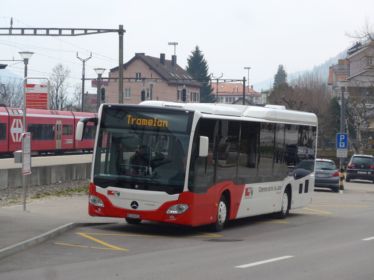 (203'579) - CJ Tramelan - Nr. 131/BE 260'052 - Mercedes am 13. M�rz 2019 beim Bahnhof St-Imier