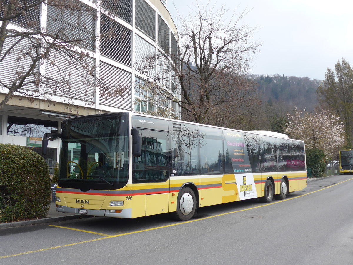 (203'639) - STI Thun - Nr. 132/BE 801'132 - MAN am 14. April 2019 bei der Schiffl�ndte Thun