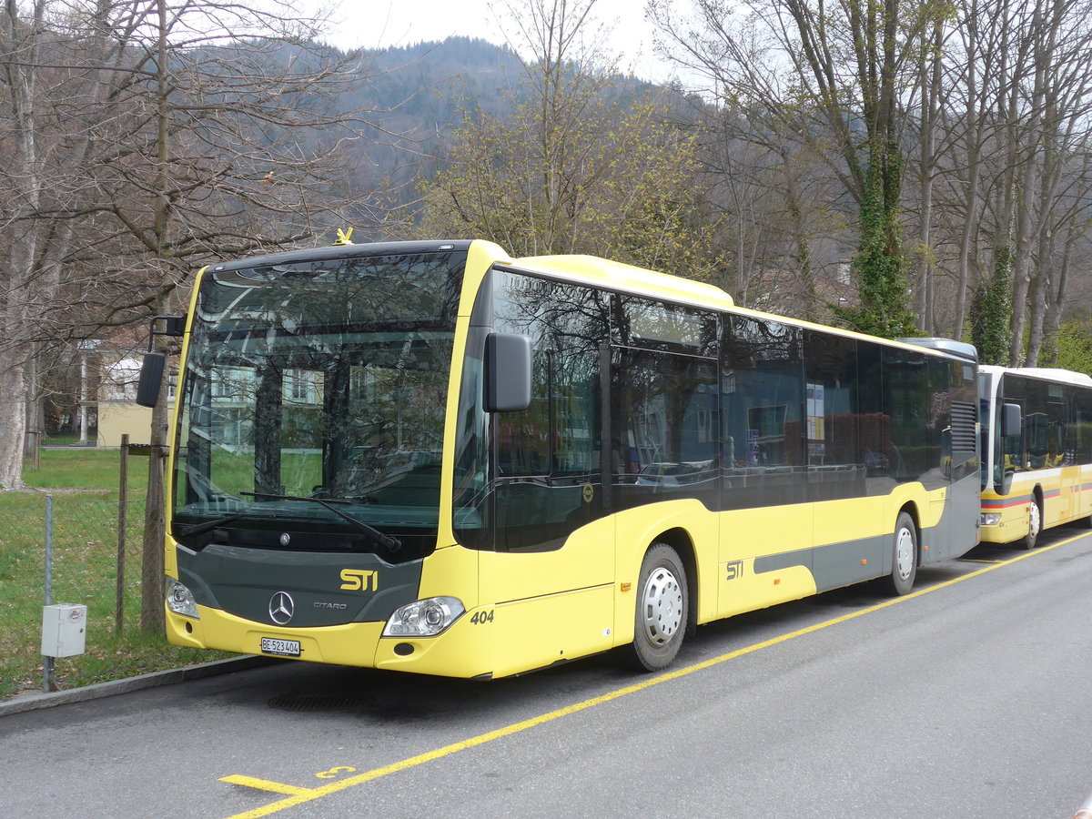 (203'640) - STI Thun - Nr. 404/BE 523'404 - Mercedes am 14. April 2019 bei der Schiffl�ndte Thun