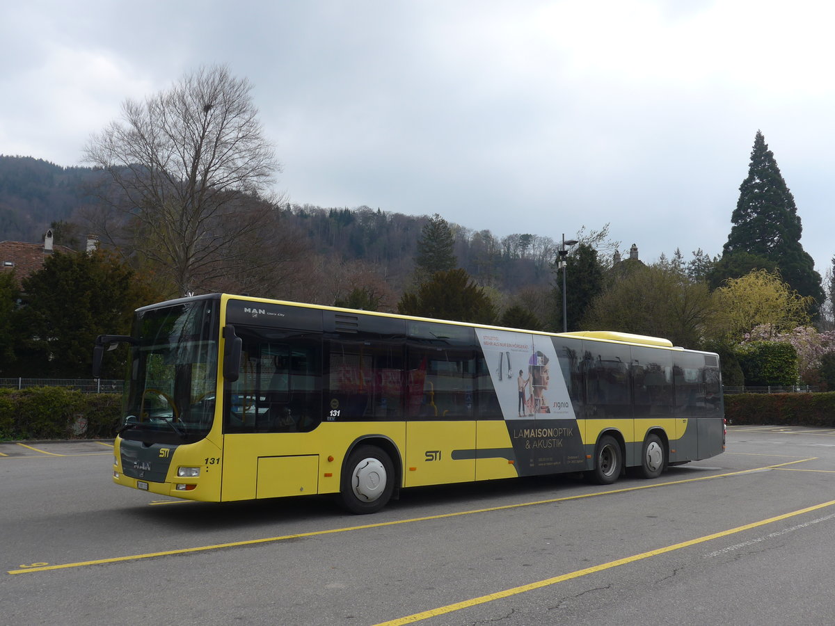 (203'641) - STI Thun - Nr. 131/BE 801'131 - MAN am 14. April 2019 bei der Schiffl�ndte Thun