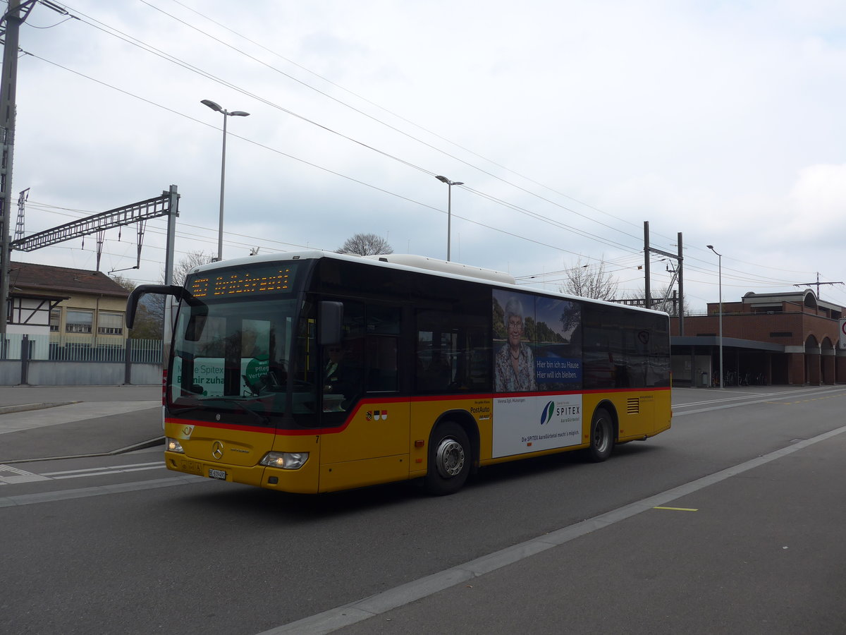 (203'658) - Lengacher, Wichtrach - Nr. 7/BE 619'491 - Mercedes am 14. April 2019 beim Bahnhof M�nsingen