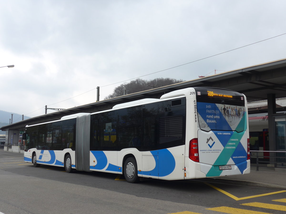 (203'689) - BOGG Wangen b.O. - Nr. 209/SO 186'907 - Mercedes am 14. April 2019 beim Bahnhof Olten