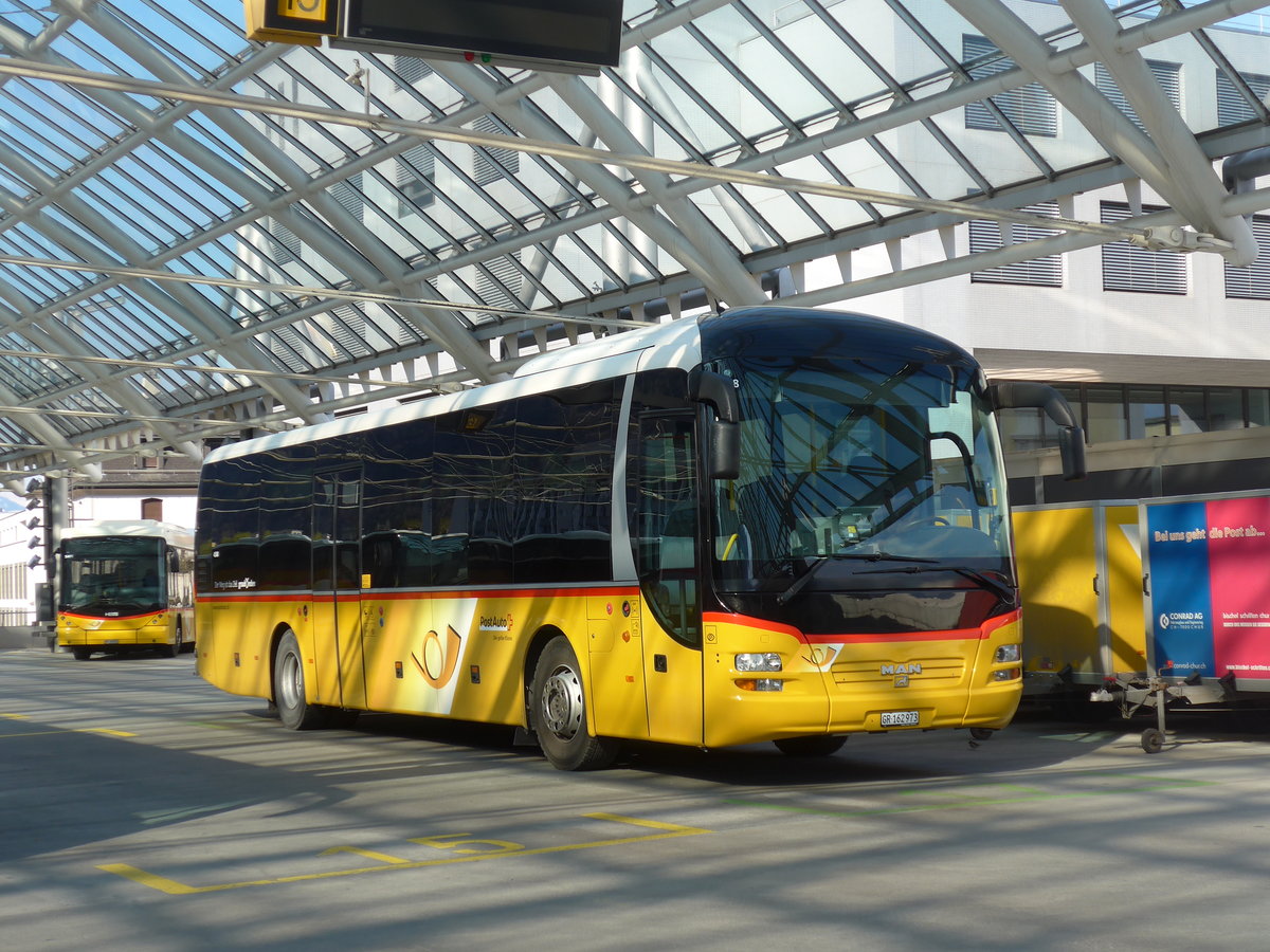 (203'800) - PostAuto Graub�nden - GR 162'973 - MAN am 19. April 2019 in Chur, Postautostation