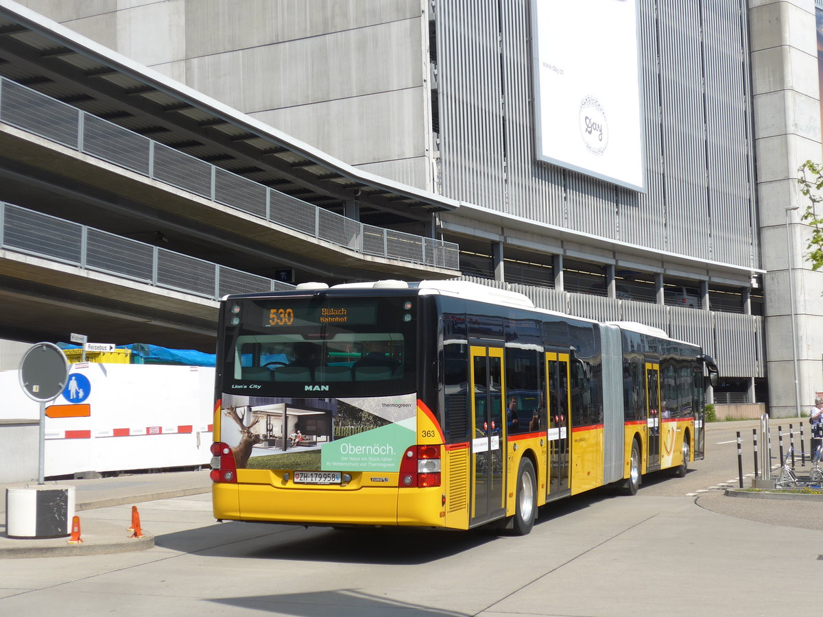 (203'821) - PostAuto Z�rich - Nr. 363/ZH 179'958 - MAN am 19. April 2019 in Z�rich, Flughafen