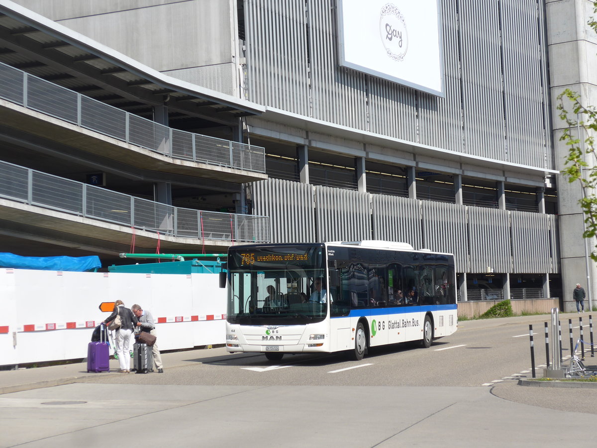 (203'822) - ATE Bus, Effretikon - Nr. 62/ZH 724'524 - MAN am 19. April 2019 in Z�rich, Flughafen