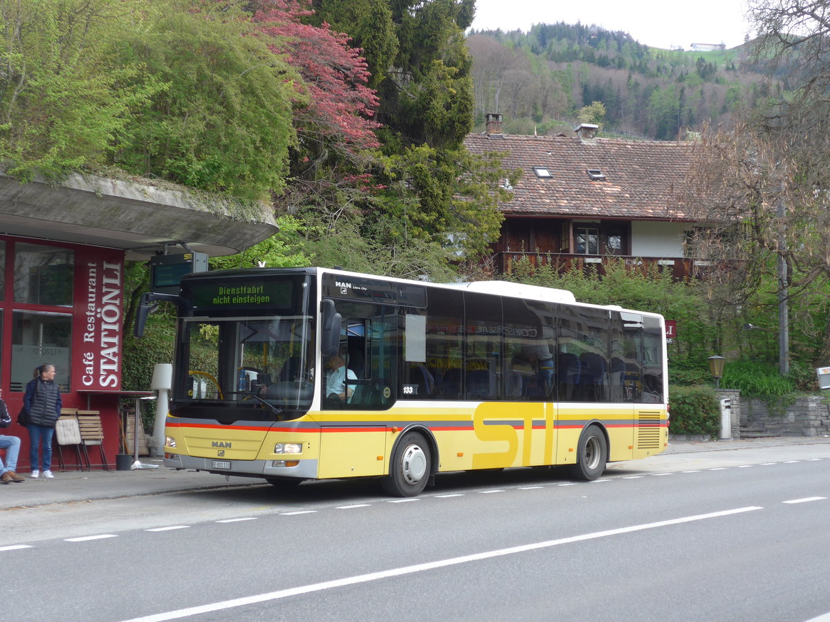 (203'849) - STI Thun - Nr. 133/BE 801'133 - MAN/G�ppel am 21. April 2019 in Oberhofen, Dorf