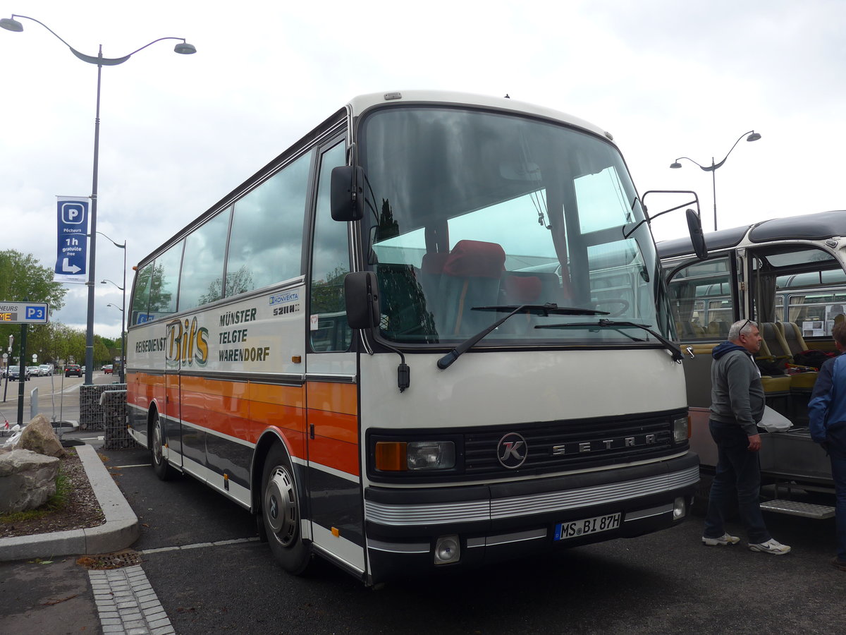 (203'955) - Aus Deutschland: Bils, M�nster - MS-BI 87H - Setra am 26. April 2019 in Haguenau, Parkplatz