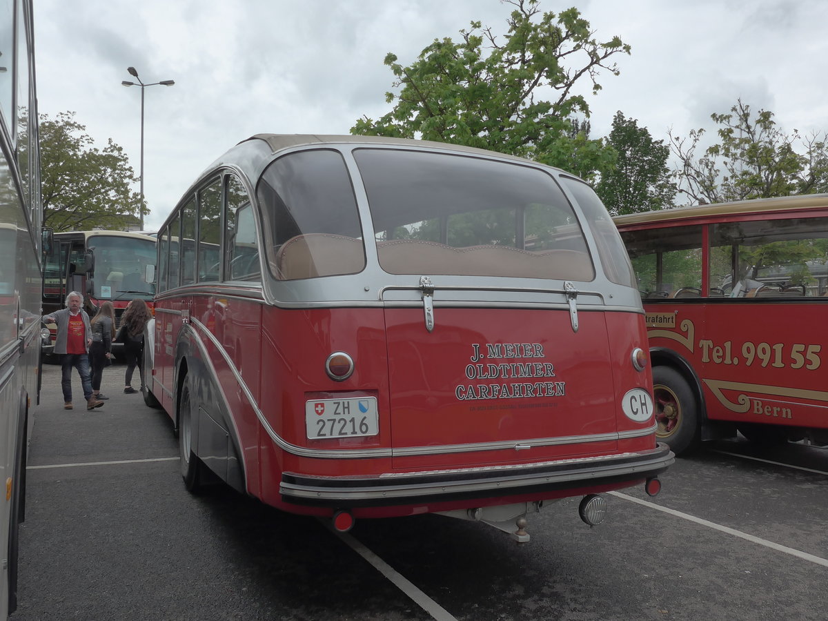 (204'006) - Aus der Schweiz: Meier, Gr�t - Nr. 12/ZH 27'216 - FBW/R&J (ex Wespe, Altst�tten; ex AFA Adelboden Nr. 12) am 26. April 2019 in Haguenau, Parkplatz