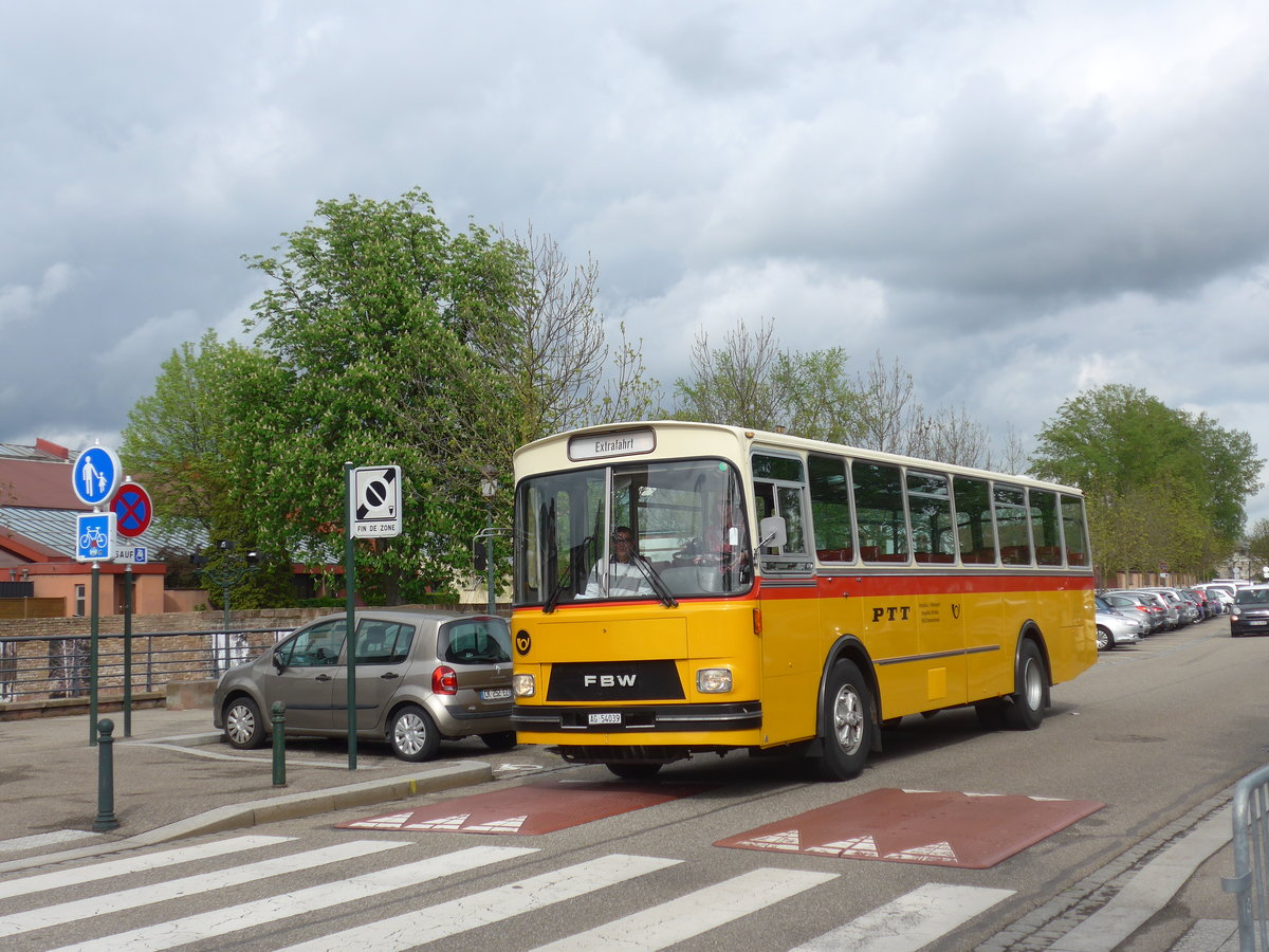 (204'044) - Aus der Schweiz: Birchler, Remetschwil - AG 54'039 - FBW/T�scher (ex Gerber, Winkel; ex Eggenberger, M�riken; ex Tanner, Bubendorf; ex P 24'803) am 26. April 2019 in Haguenau, Parkplatz