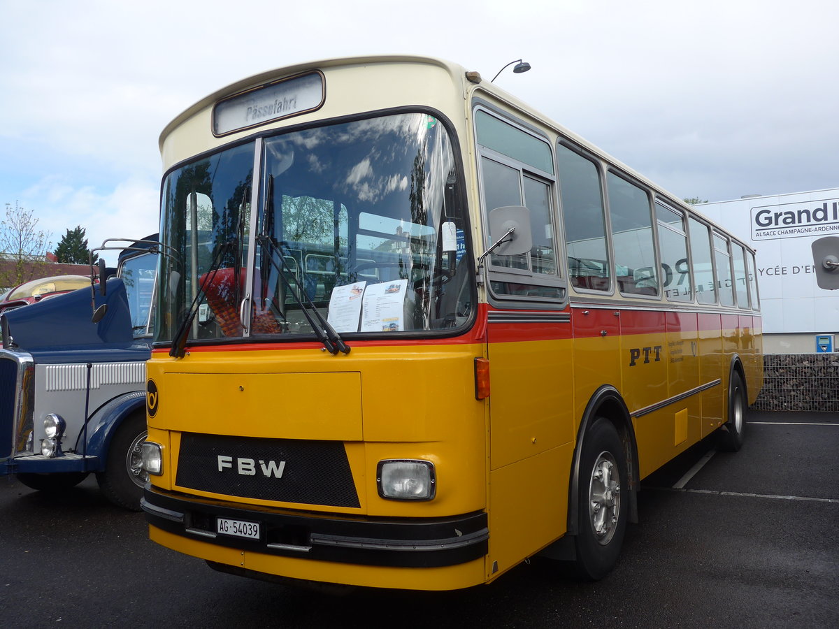 (204'431) - Aus der Schweiz: Birchler, Remetschwil - AG 54'039 - FBW/T�scher (ex Gerber, Winkel; ex Eggenberger, M�riken; ex Tanner, Bubendorf; ex P 24'803) am 27. April 2019 in Haguenau, Parkplatz