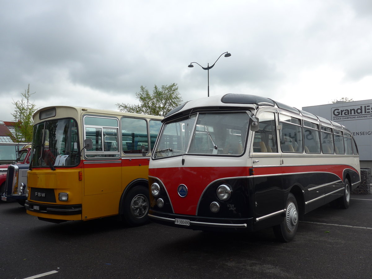 (204'491) - Aus der Schweiz: Schlapp, Cottens - FR 300'690 - Saurer/FHS (ex Fischer, Chur; ex Zumwald, Fribourg; ex Schwitter, Kandersteg; ex Winterhalder, Z�rich) am 28. April 2019 in Haguenau, Parkplatz