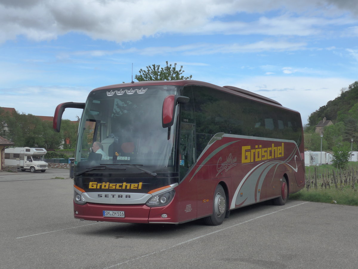 (204'541) - Aus Deutschland: Gr�schel, Zella-Mehlis - SM-ZM 516 - Setra am 28. April 2019 in Kaysersberg, Rocade Verte
