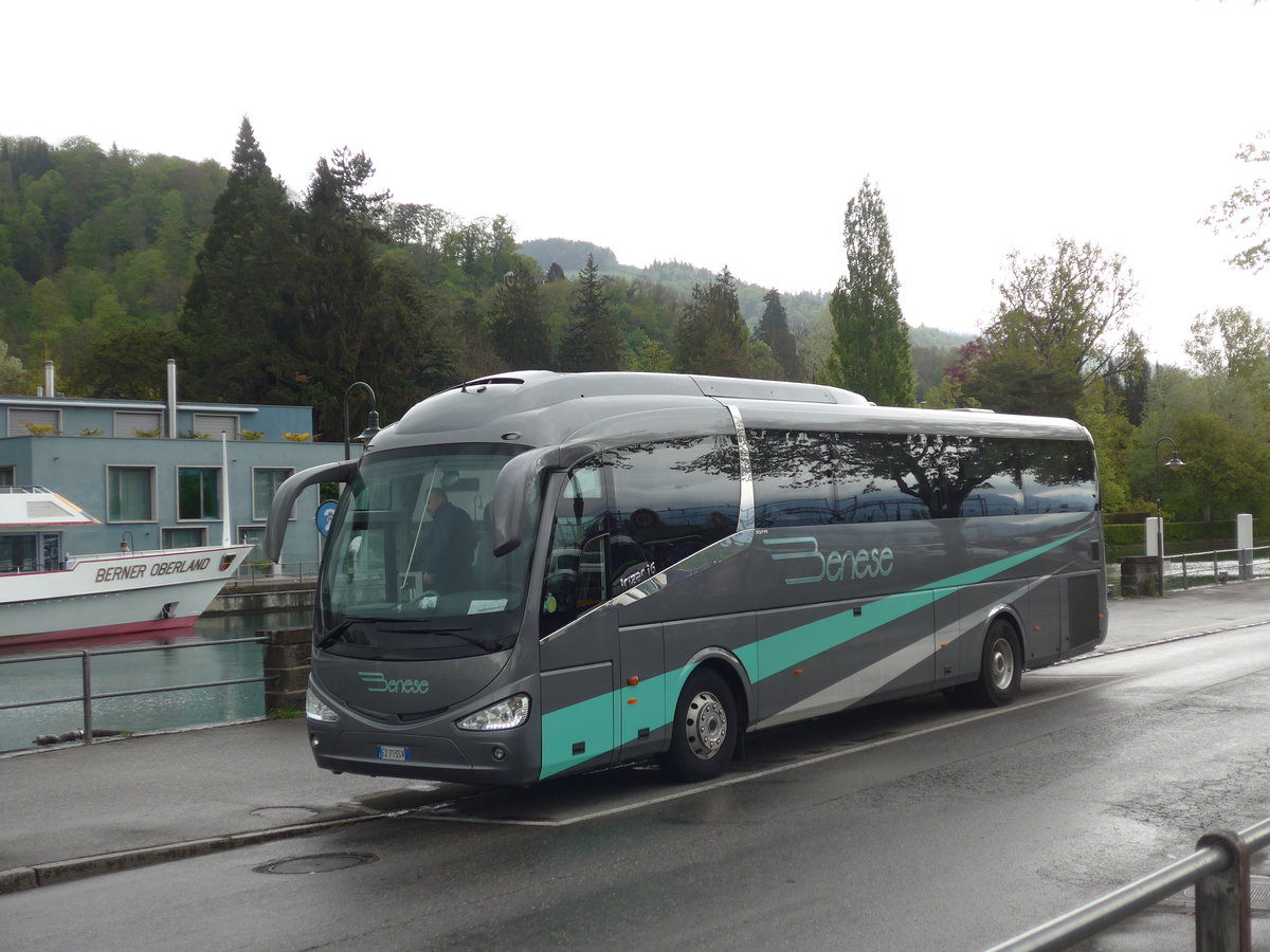 (204'566) - Aus Italien: Benese, Cuneo - EZ-713 SV - Scania/Irizar am 4. Mai 2019 bei der Schiffl�ndte Thun