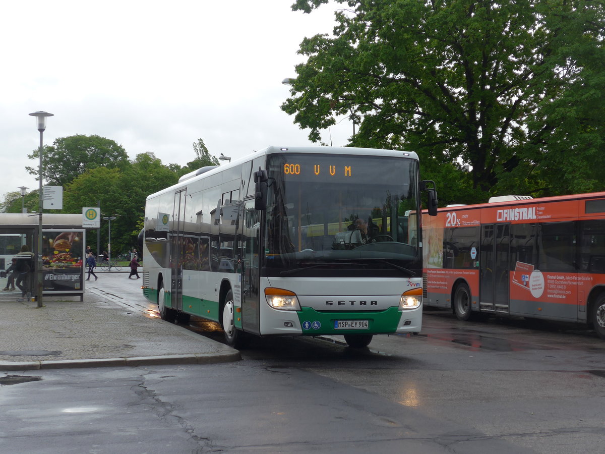 (204'668) - Schraud, Arnstein - MSP-EY 904 - Setra am 9. Mai 2019 beim Bahnhof W�rzburg