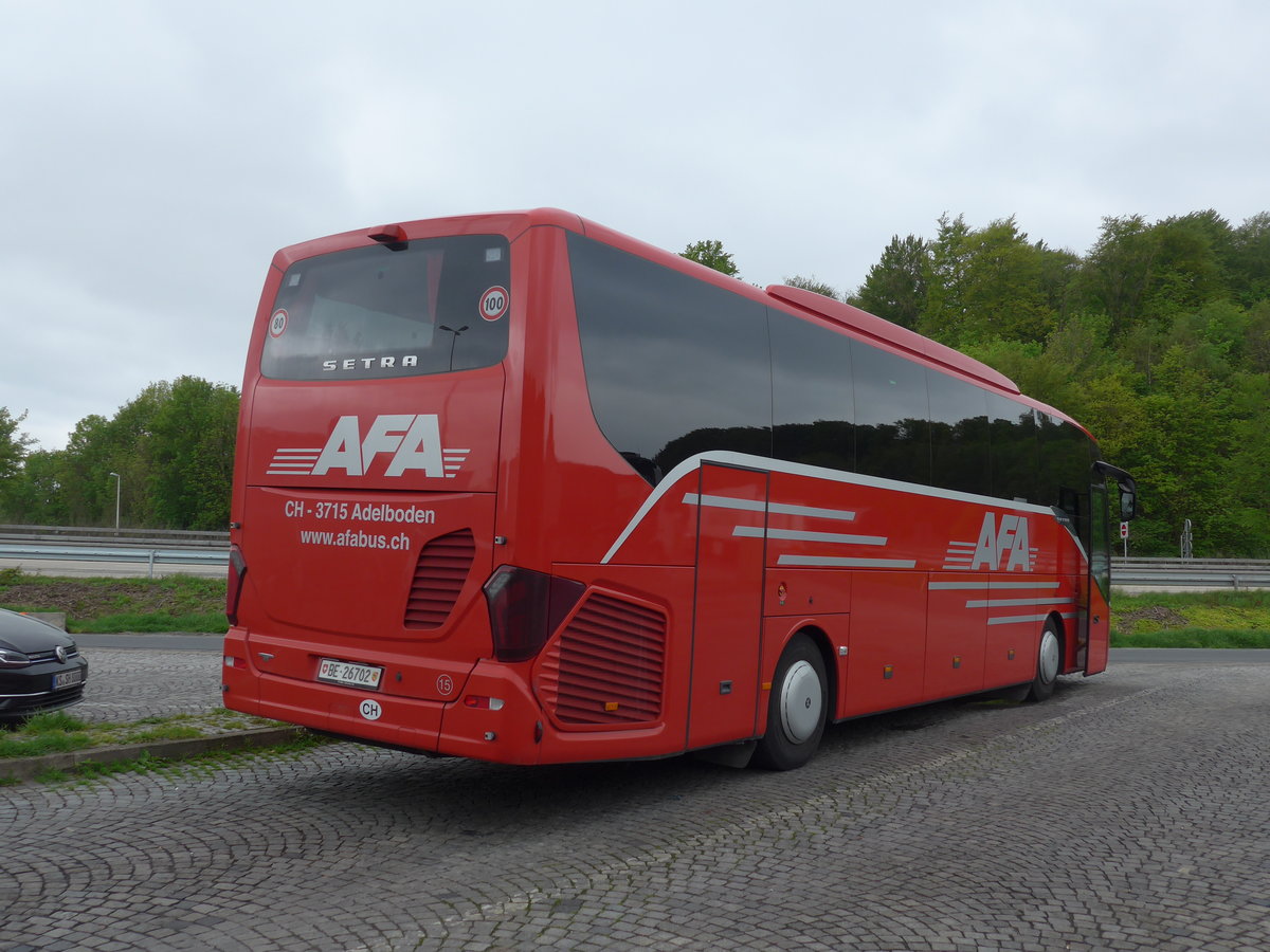 (204'700) - Aus der Schweiz: AFA Adelboden - Nr. 15/BE 26'702 - Setra am 10. Mai 2019 in Schellerten, Rastst�tte Hildesheimer B�rde