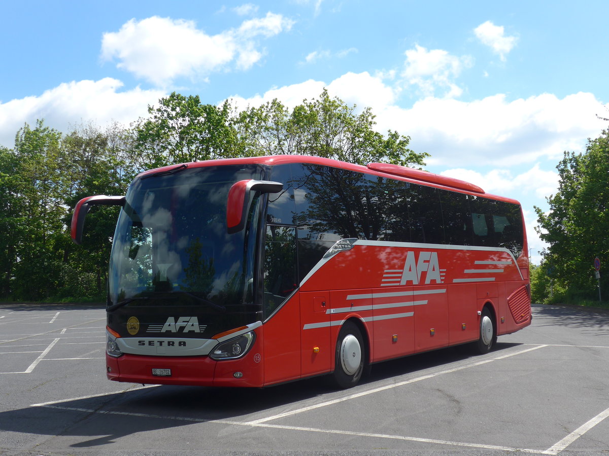 (204'985) - Aus der Schweiz: AFA Adelboden - Nr. 15/BE 26'702 - Setra am 12. Mai 2019 in Baunatal, H�tt-Brauerei