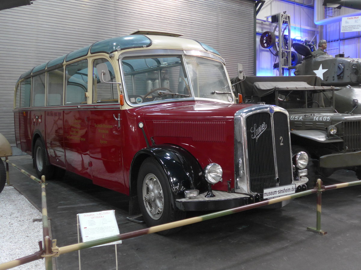 (205'021) - Museum, Sinsheim - Nr. 2 - Saurer/R&J (ex Renndienst-Fahrzeug; ex Sol�r&Fontana, Ilanz) am 13. Mai 2019 in Sinsheim, Museum