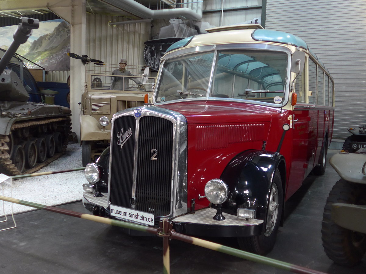 (205'023) - Museum, Sinsheim - Nr. 2 - Saurer/R&J (ex Renndienst-Fahrzeug; ex Sol�r&Fontana, Ilanz) am 13. Mai 2019 in Sinsheim, Museum