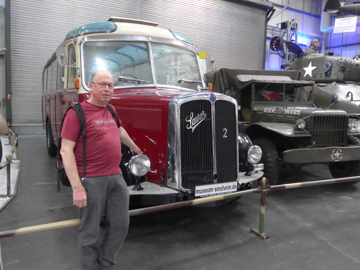 (205'085) - Museum, Sinsheim - Nr. 2 - Saurer/R&J (ex Renndienst-Fahrzeug; ex Sol�r&Fontana, Ilanz) am 13. Mai 2019 in Sinsheim, Museum