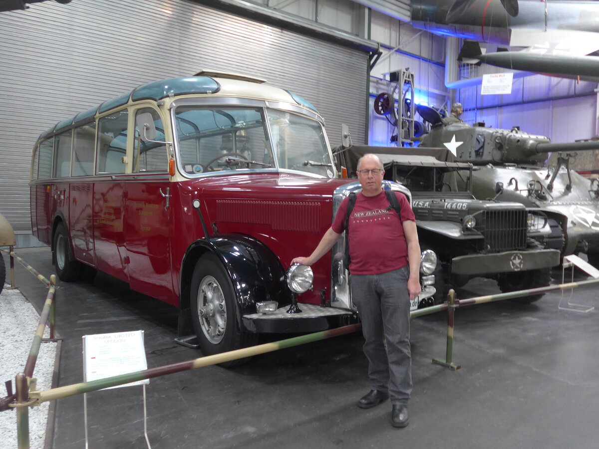 (205'086) - Museum, Sinsheim - Nr. 2 - Saurer/R&J (ex Renndienst-Fahrzeug; ex Sol�r&Fontana, Ilanz) am 13. Mai 2019 in Sinsheim, Museum