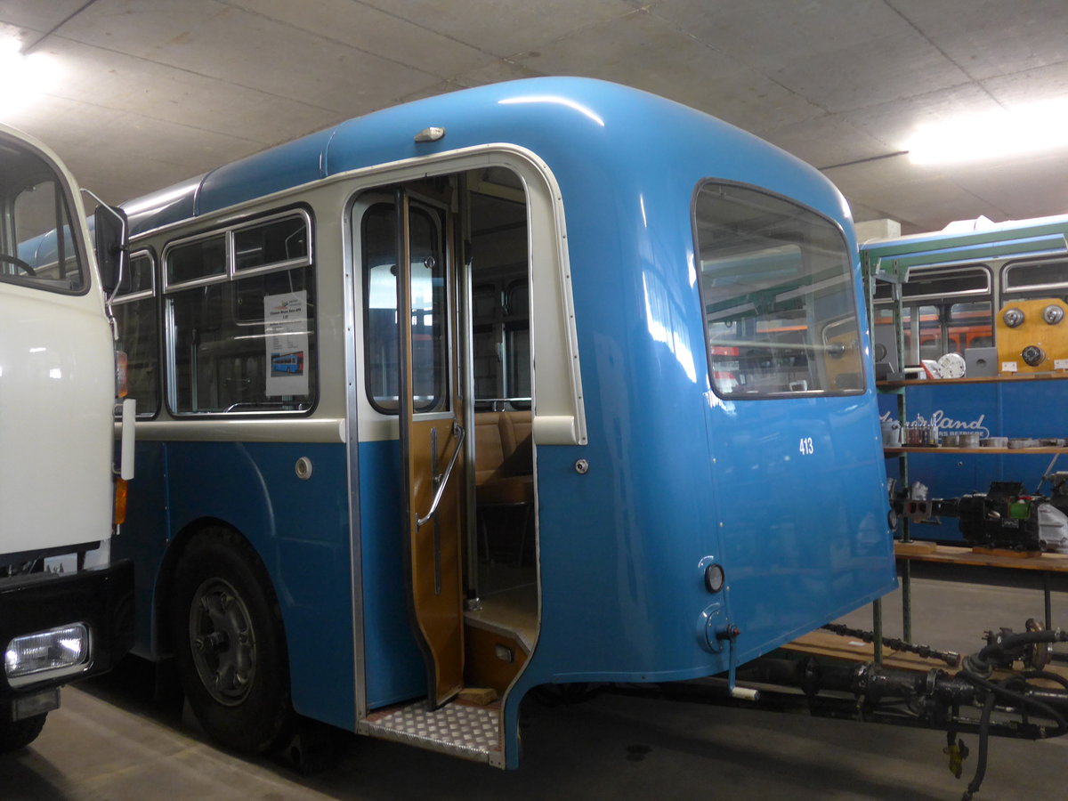 (205'235) - ZVB Zug - Nr. 413 - Moser/R&J Personenanh�nger (ex Nr. 148; ex Nr. 48) am 18. Mai 2019 in Neuheim, ZDT (Teilaufnahme)