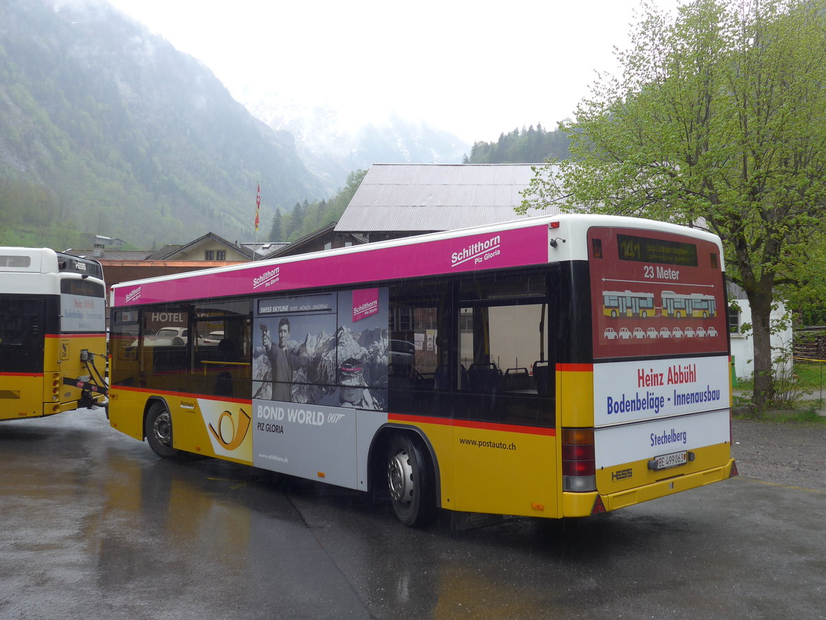 (205'312) - PostAuto Bern - BE 499'063 - Lanz+Marti/Hess Personenanh�nger (ex VBL Luzern Nr. 310) am 19. Mai 2019 in Stechelberg, Hotel