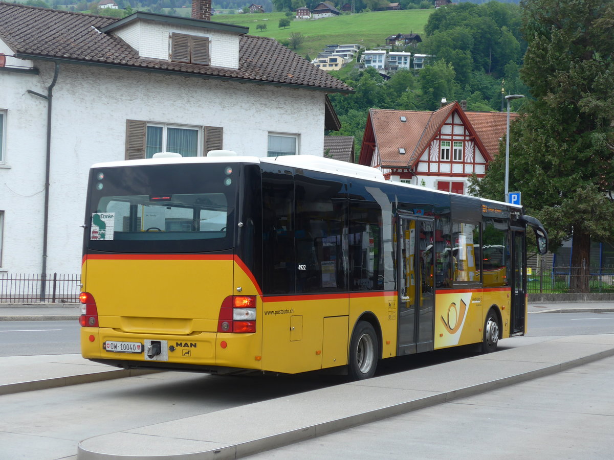 (205'559) - PostAuto Zentralschweiz - Nr. 7/OW 10'040 - MAN/G�ppel (ex Dillier, Sarnen Nr. 7) am 27. Mai 2019 beim Bahnhof Sarnen