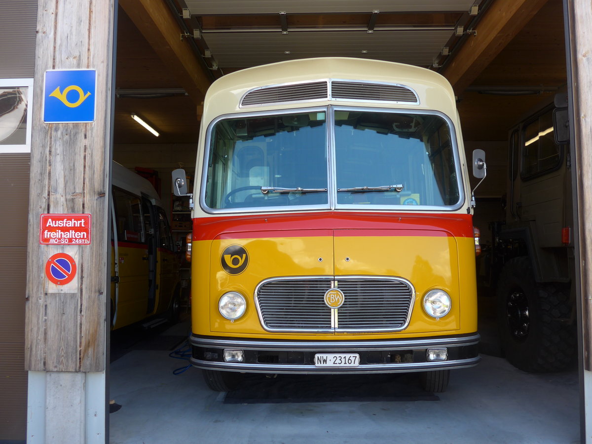 (205'610) - M�ller, Ennetmoos - NW 23'167 - FBW/Gangloff (ex Rentsch, Gunten; ex P 23'203; ex P 21'003) am 30. Mai 2019 in Ennetmoos, Garage