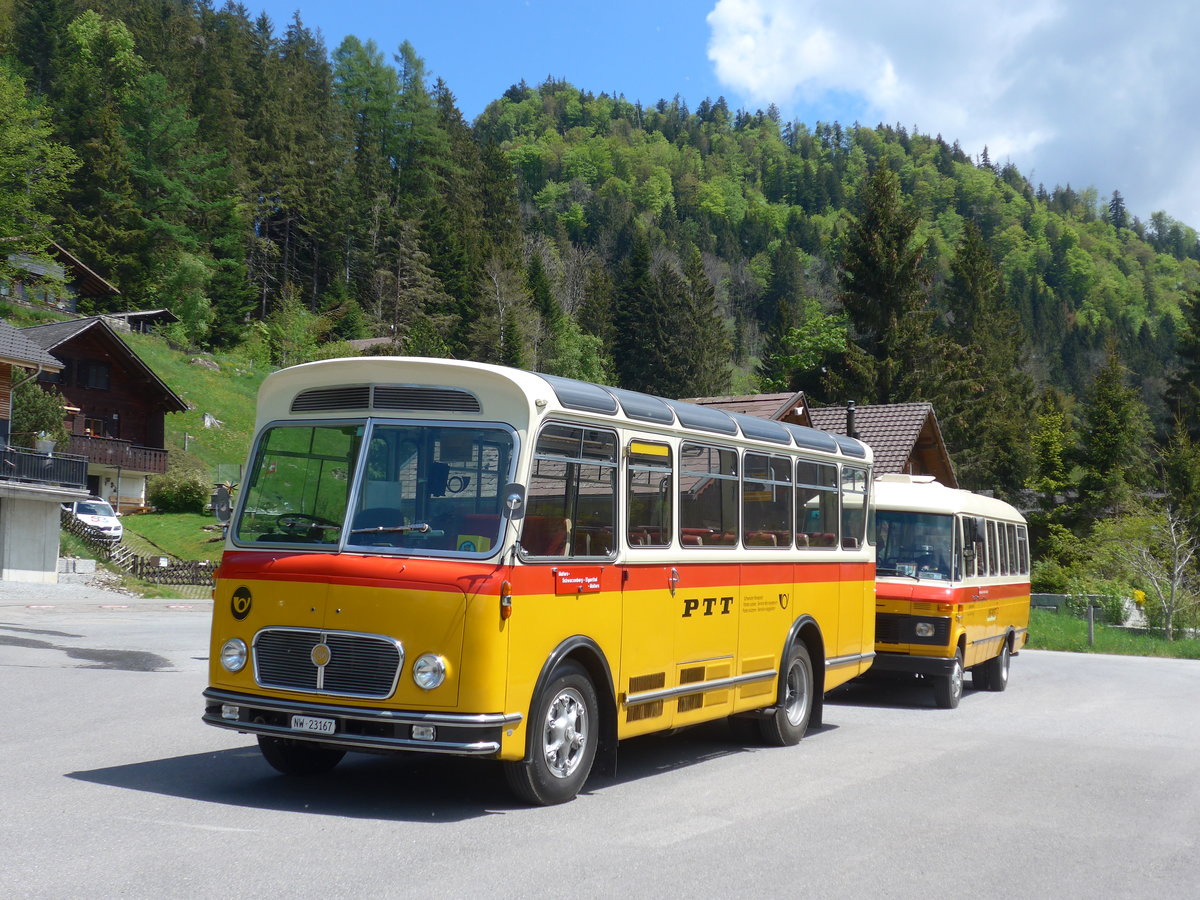 (205'644) - M�ller, Ennetmoos - NW 23'167 - FBW/Gangloff (ex Rentsch, Gunten; ex P 23'203; ex P 21'003) am 30. Mai 2019 in Eigenthal, Talboden