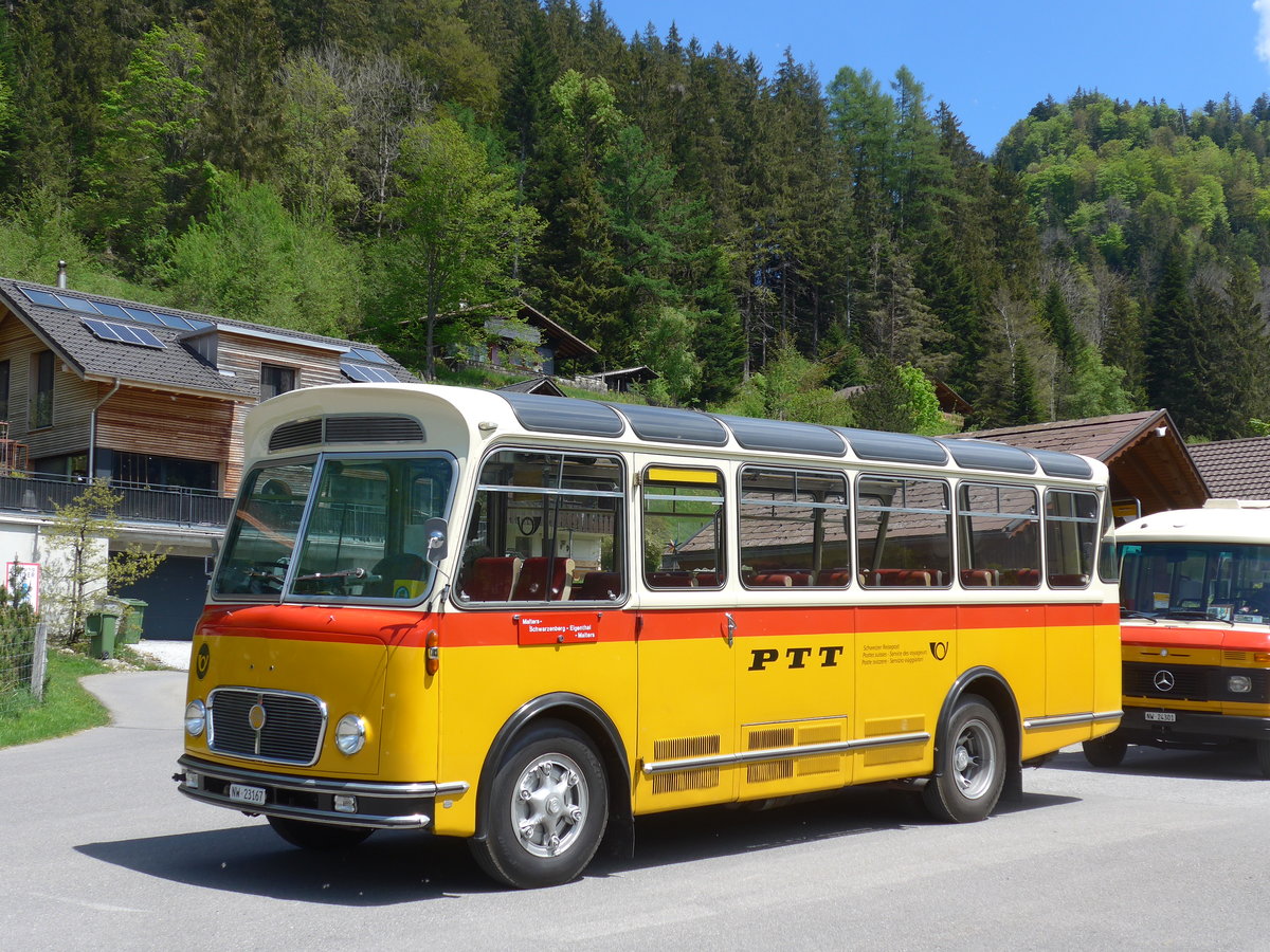(205'645) - M�ller, Ennetmoos - NW 23'167 - FBW/Gangloff (ex Rentsch, Gunten; ex P 23'203; ex P 21'003) am 30. Mai 2019 in Eigenthal, Talboden