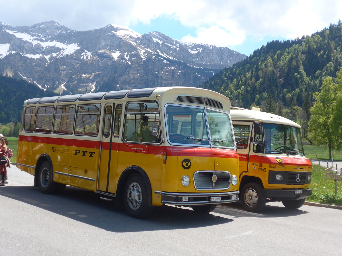 (205'654) - M�ller, Ennetmoos - NW 23'167 - FBW/Gangloff (ex Rentsch, Gunten; ex P 23'203; ex P 21'003) am 30. Mai 2019 in Eigenthal, Talboden