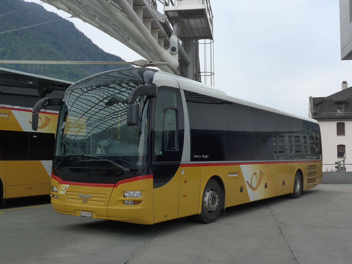 (206'189) - PostAuto Graub�nden - GR 162'991 - MAN am 9. Juni 2019 in Chur, Postautostation