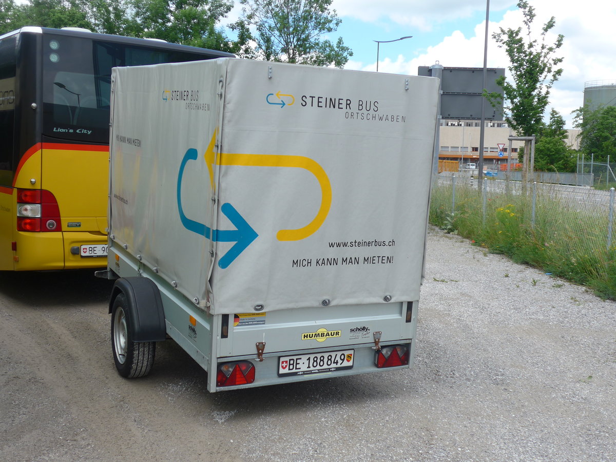 (206'440) - Steiner, Ortschwaben - BE 188'849 - Humbaur Gep�ckanh�nger am 16. Juni 2019 in Thun, Kleine Allmend
