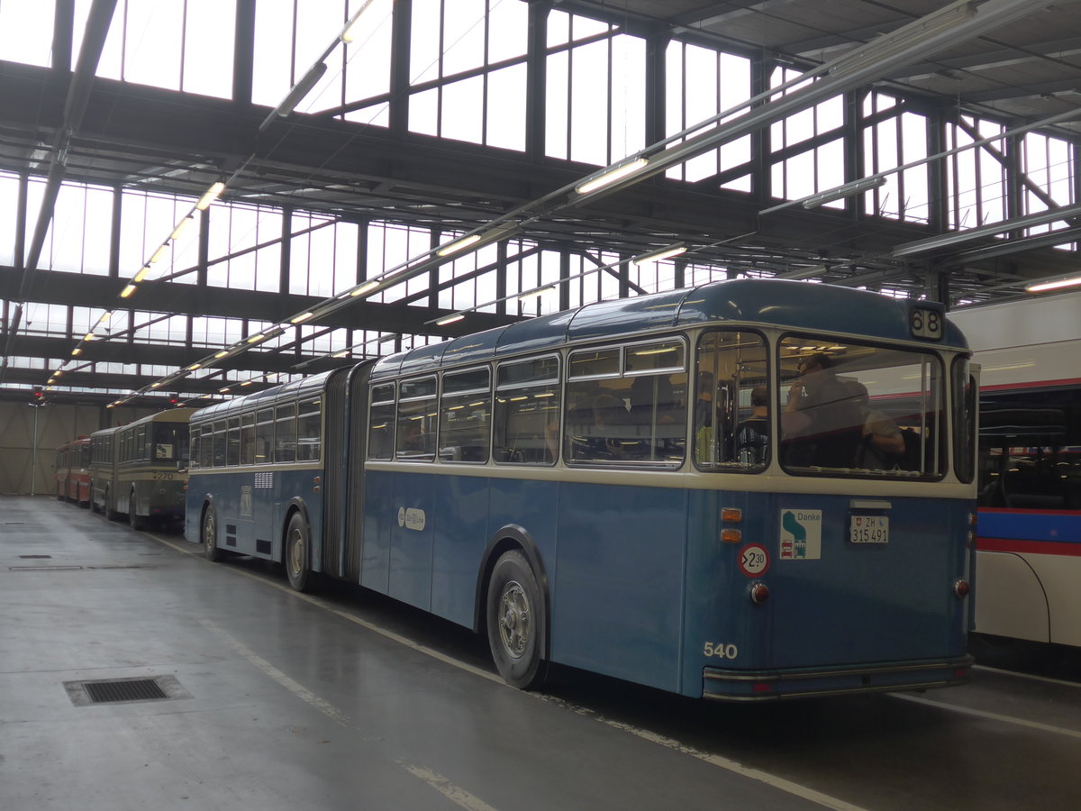 (206'519) - VBZ Z�rich (TMZ) - Nr. 540/ZH 315'491 - Saurer/Saurer (ex Nr. 7540; ex Nr. 540) am 22. Juni 2019 in Luzern, Depot VBL