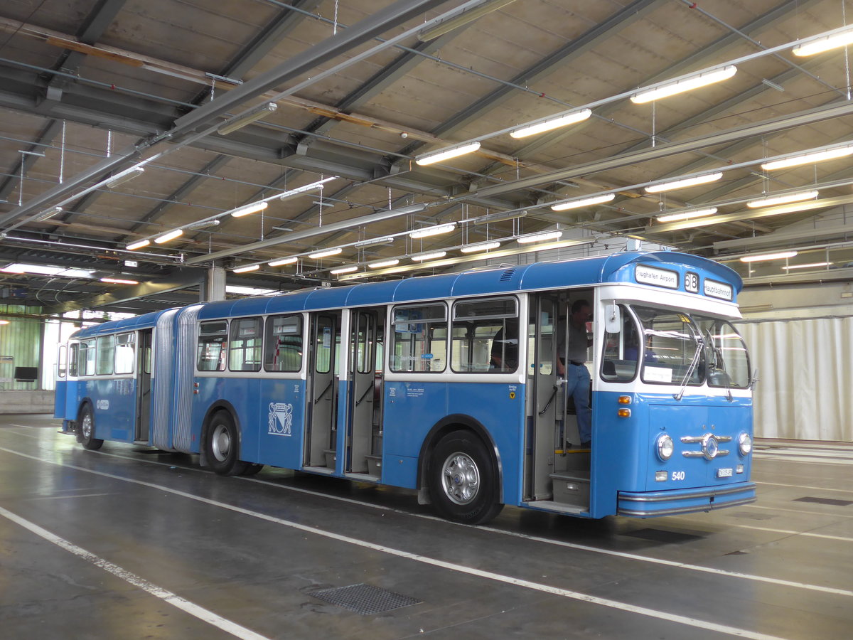 (206'543) - VBZ Z�rich (TMZ) - Nr. 540/ZH 315'491 - Saurer/Saurer (ex Nr. 7540; ex Nr. 540) am 22. Juni 2019 in Luzern, Depot VBL