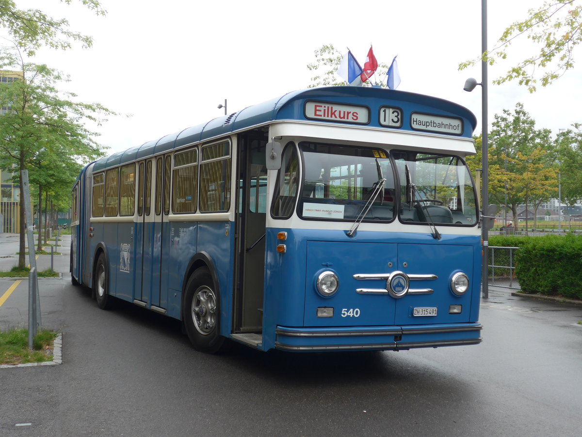 (206'560) - VBZ Z�rich (TMZ) - Nr. 540/ZH 315'491 - Saurer/Saurer (ex Nr. 7540; ex Nr. 540) am 22. Juni 2019 in Luzern, Allmend