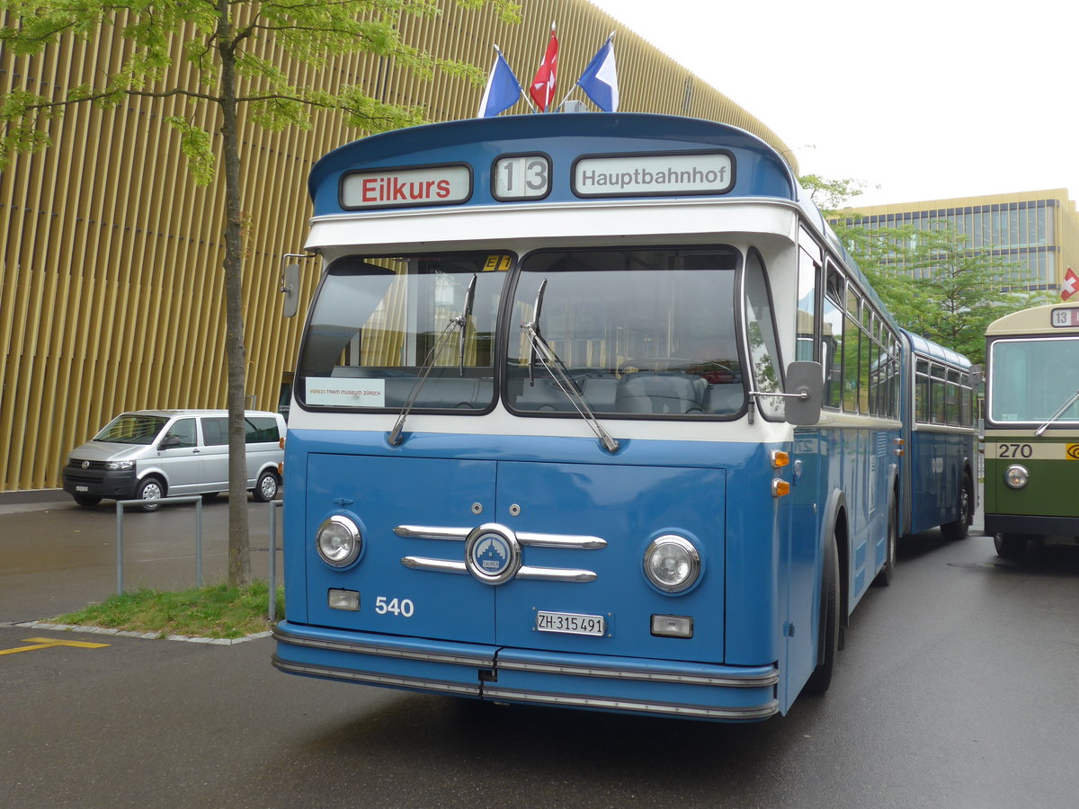 (206'564) - VBZ Z�rich (TMZ) - Nr. 540/ZH 315'491 - Saurer/Saurer (ex Nr. 7540; ex Nr. 540) am 22. Juni 2019 in Luzern, Allmend
